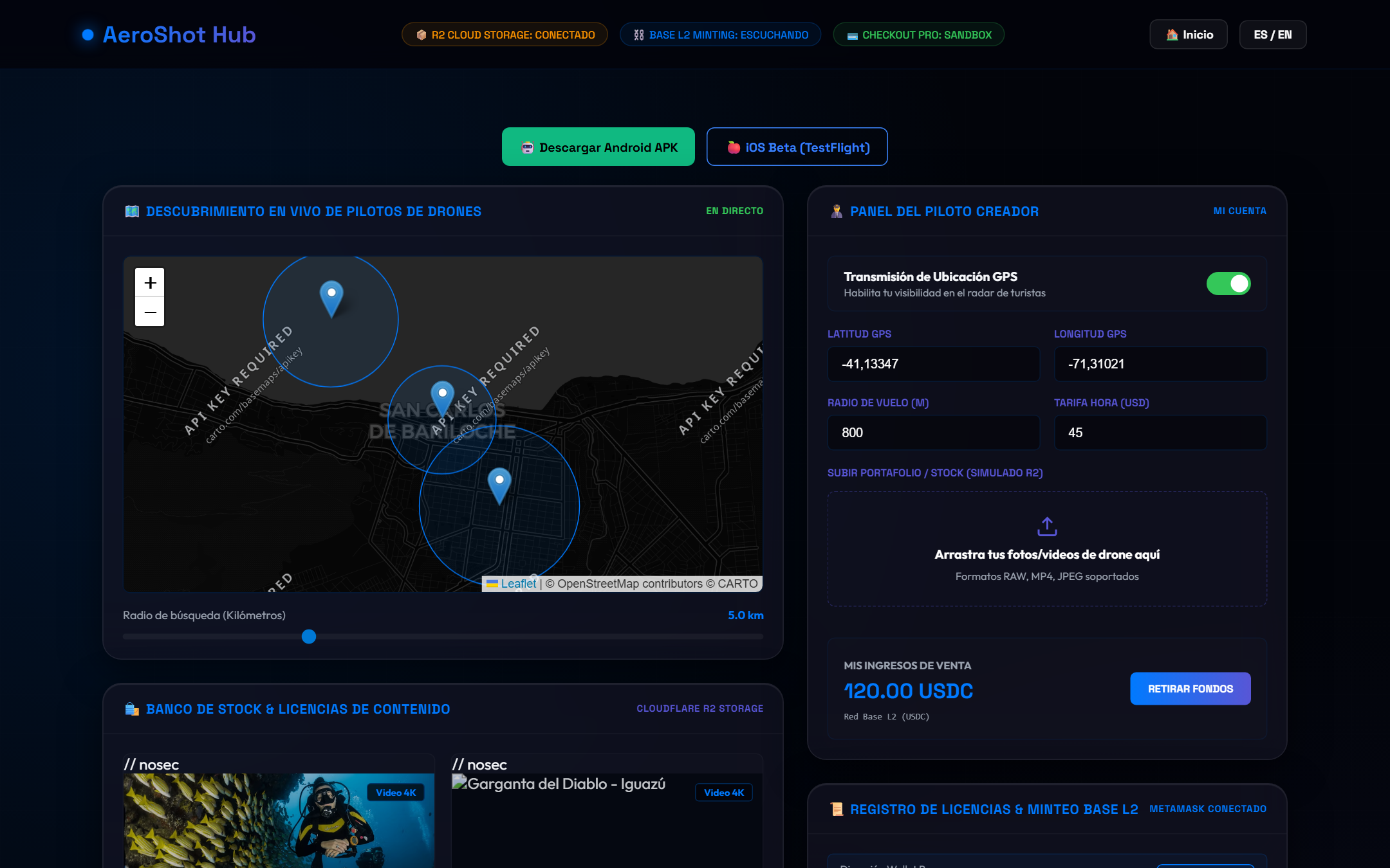 AeroShot: Procesamiento de Drones Agrícolas & Licenciamiento Web3 Preview